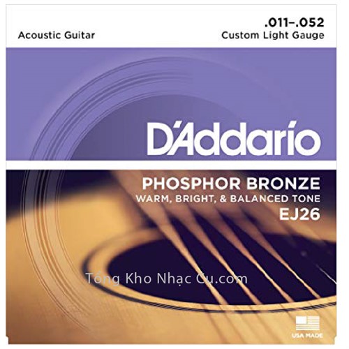 Dây Đàn Acoustic Guitar Phosphor Bronze D'Addario EJ26