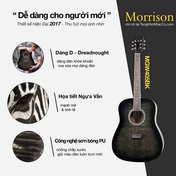 Guitar Acoustic Morrison - Hiển Râu
