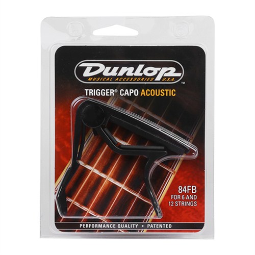 Capo guitar acoustic Dunlop Trigger Flat Black 84FB