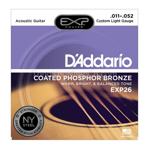 Dây Đàn Guitar Acoustic D'Addario EXP26 Size 11