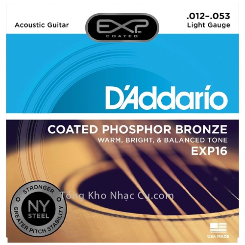 Dây Đàn Guitar Acoustic D'Addario EXP16 Size 12