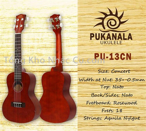 Đàn Ukulele Pukanala Concert PU-13CN