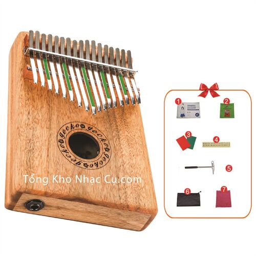 Đàn Kalimba Gecko 17 Phím K17CAEQ (Có EQ - Gỗ Long Não - Mbira Thumb Finger Piano 17 Keys)
