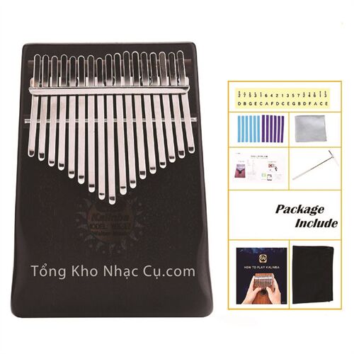 Đàn Kalimba Walter 17 Phím WK-17BK (Đen - Gỗ Mahogany - Mbira Thumb Finger Piano 17 Keys) - (Bản sao)
