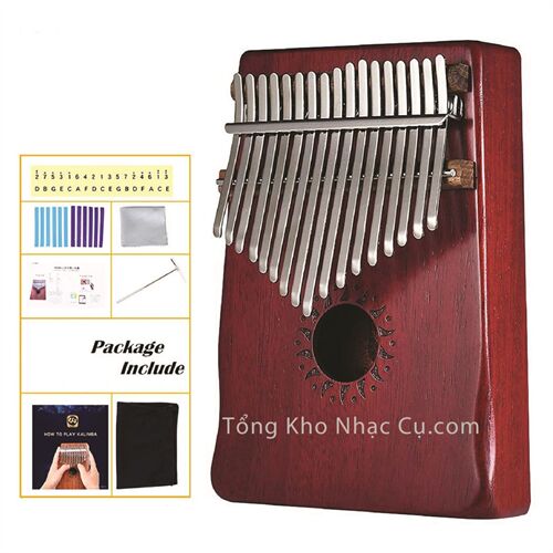 Đàn Kalimba Walter 17 Phím WK-17RD (Đỏ - Gỗ Mahogany - Mbira Thumb Finger Piano 17 Keys)