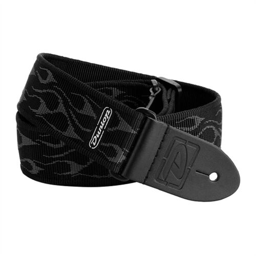 Dây đeo guitar Dunlop D38-11GY (Họa tiết lửa nâu bạc)