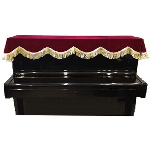 Khăn Phủ Đàn Piano Cơ Nhung Đỏ
