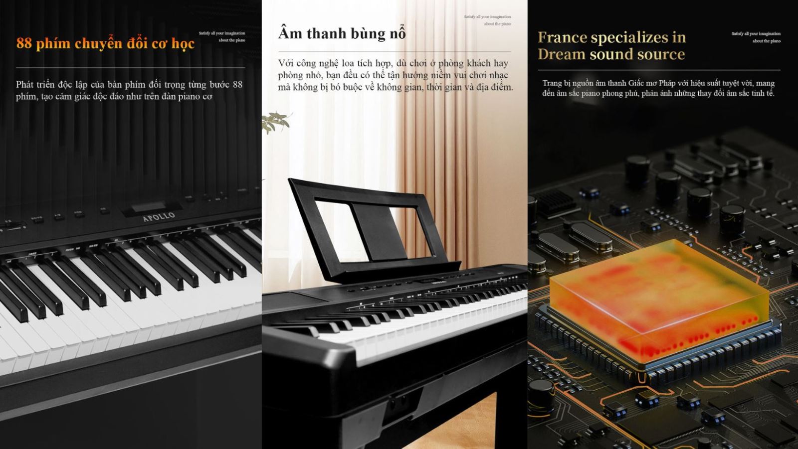 công nghệ lấy mẫu âm thanh piano cơ tiên tiến