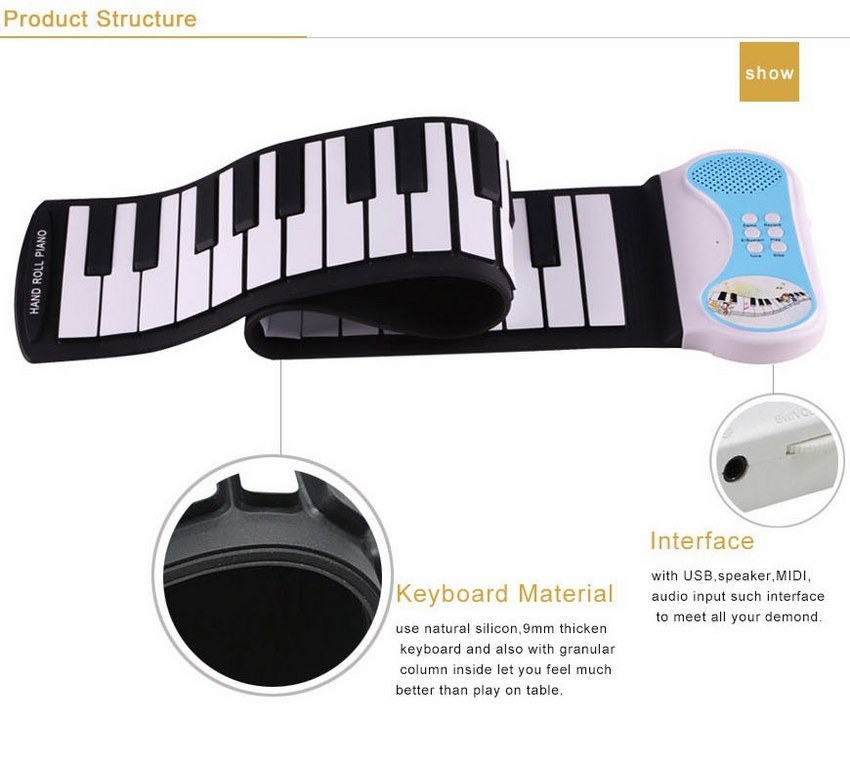 Chuyên Nghiệp 88 Key piano cuộn Xách Tay USB Gấp piano kỹ thuật số Linh  Hoạt Silicone bàn phím điện tử Cho Trẻ Em S | Lazada.vn