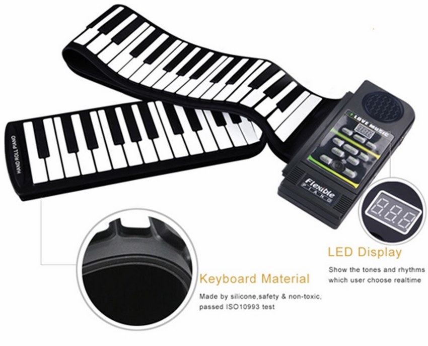 Đàn Piano 88 phím cuộn mềm dẻo Konix Flexible MD88 (Midi Keyboard  Controllers) - Nhạc Cụ Tiến Mạnh