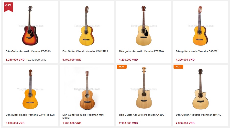 Mua bán guitar acoustic giá rẻ hà nội tphcm hải phòng