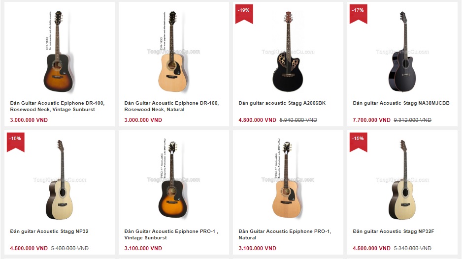 đàn guitar acoustic giá dưới 1 triệu